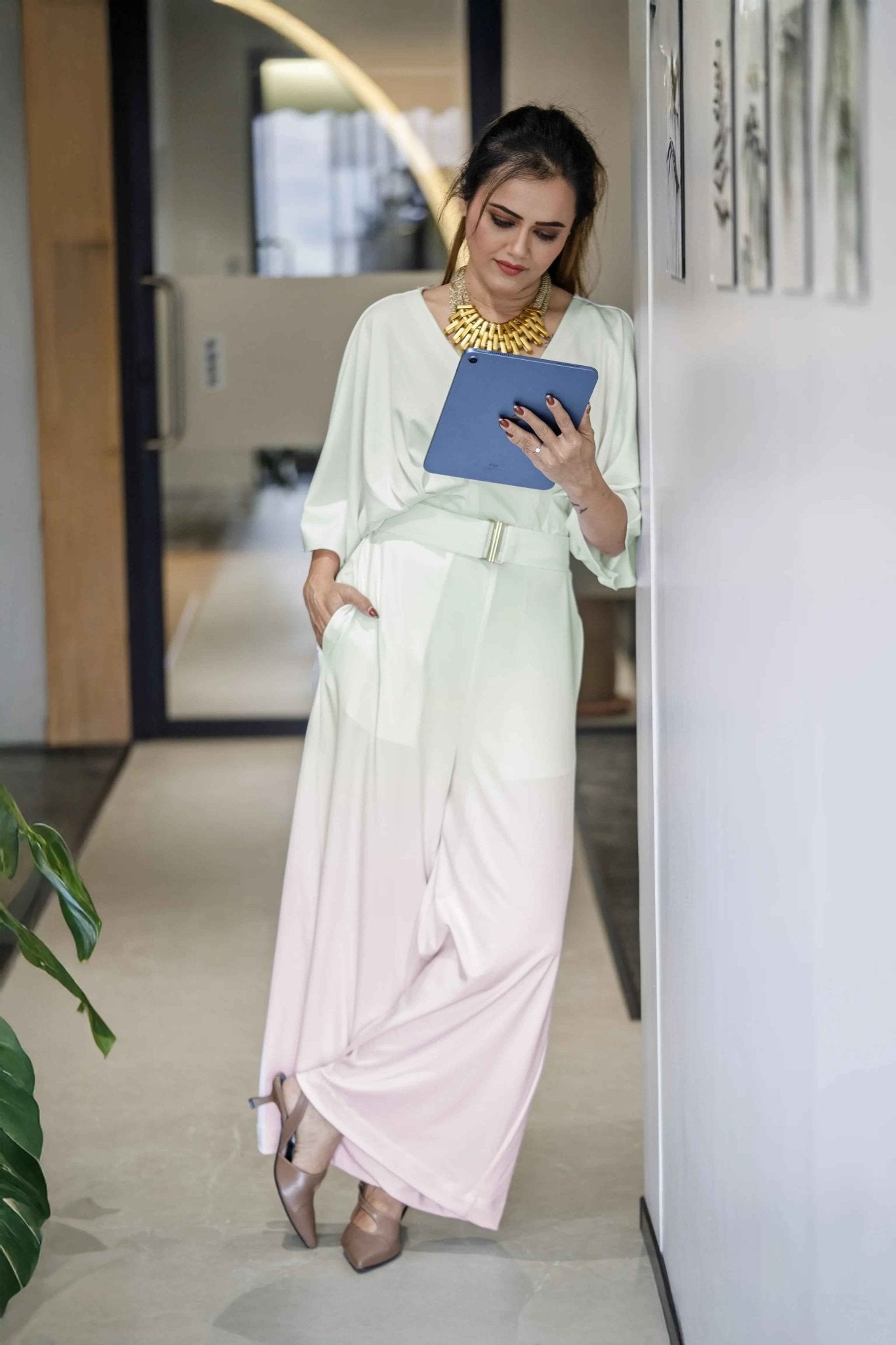 Mint to Blush: A Dream in Ombré Jumpsuit"